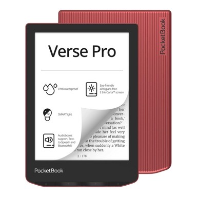 POCKETBOOK E-Book čitač Verse Pro, 6" Touch, 16GB, WiFi, crveni